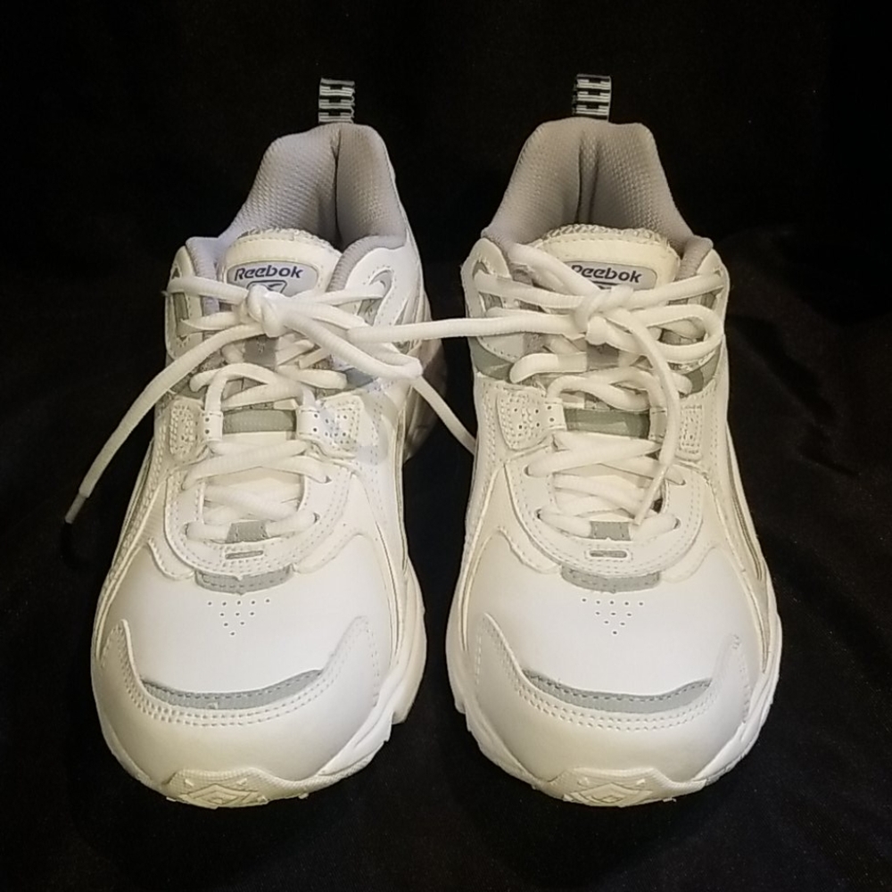 Reebok DMX Tennis Shoes White/Light Gray Sz 8